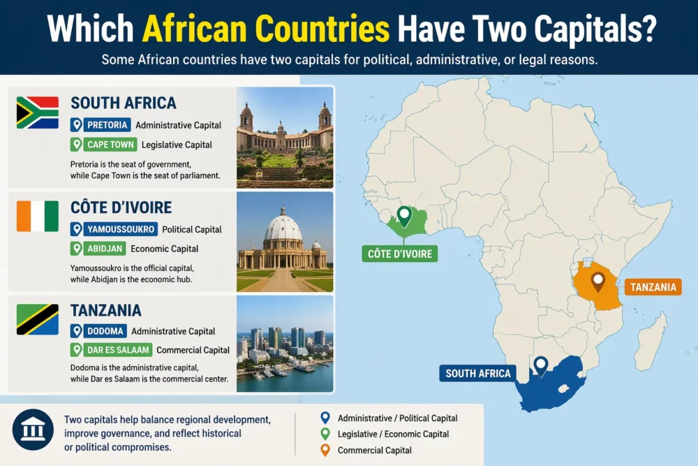 Which African Countries Have Two Capitals? - Capital